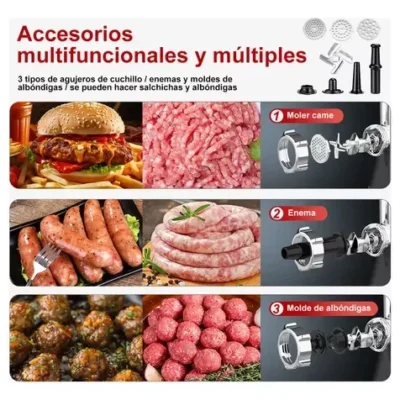 Stainless Electric Meat Grinder 1000W Multifunctional Home Sausage Stuffer Meat Mincer Food Processor Electric Vegetable Cutter