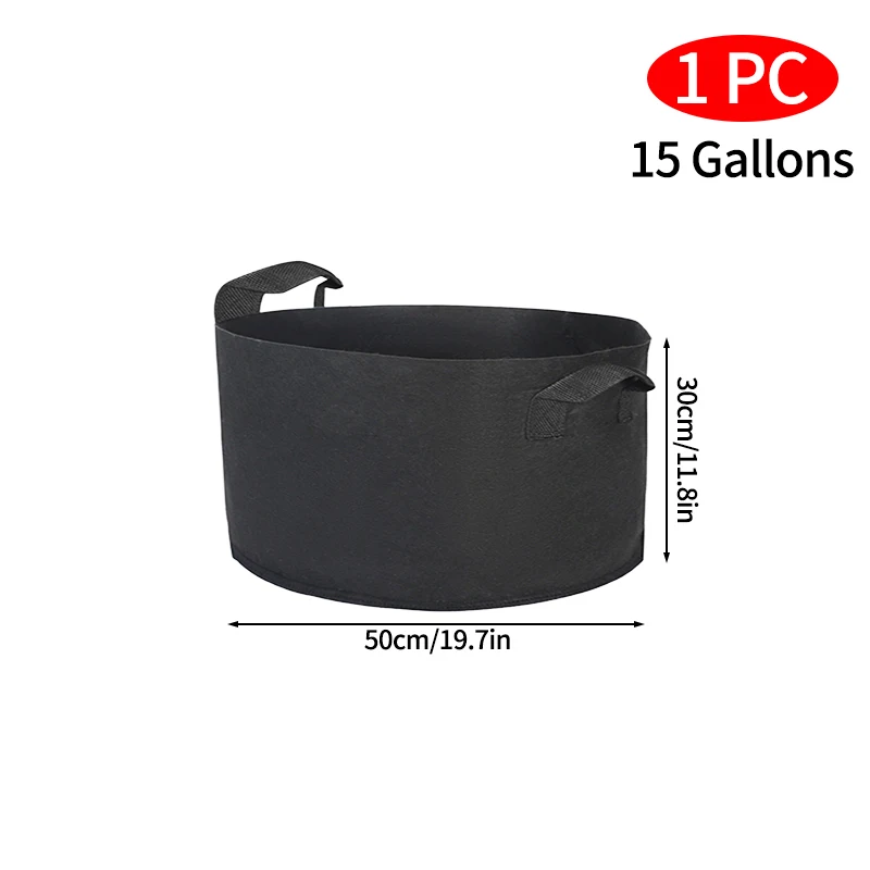2-50 Gallons Plant Grow Bags Felt Potato Strawberry Planting Bag Garden Vegetable Seedling Bag Nursery Pot Gardening Accessories