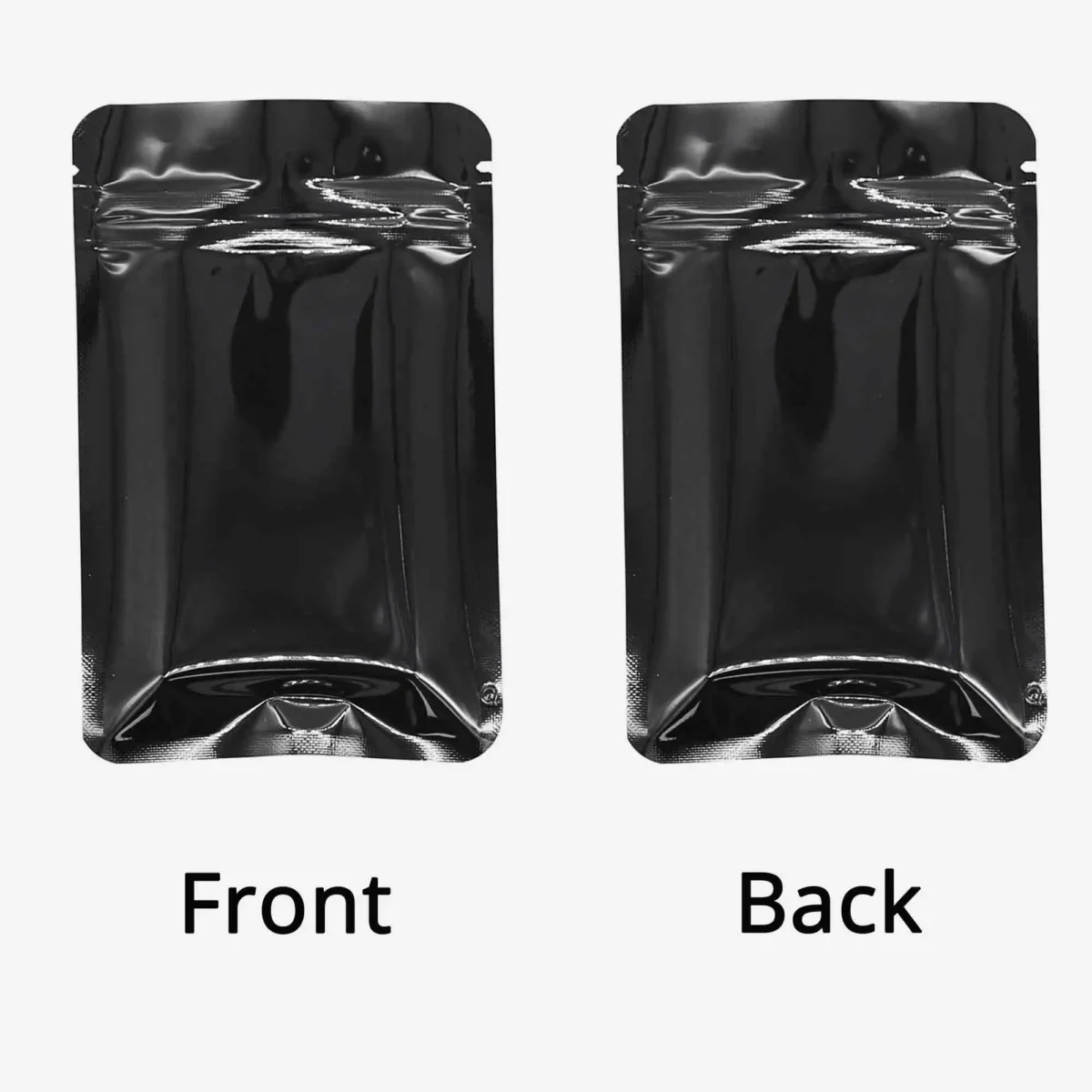 Flat  Aluminum Foil Mylar Ziplock Pouches Various Size Glossy Bag, 100pcs Heat Sealing Zipper Organizer Storage Bags