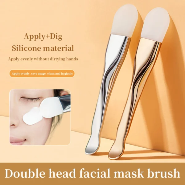 GECOMO Silicone Mask Brush Double-headed Smearing Face Cleansing Mud Mask Special Beauty Tool