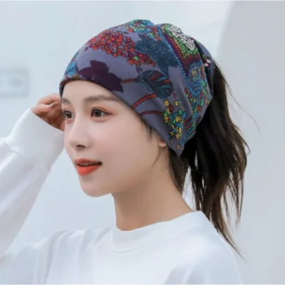 Fashion Double Head Cap Bib Twist Cap Multi-Functional Printed Scarf Cover Cap Neck Cap Face Mask Headscarf Cap C081