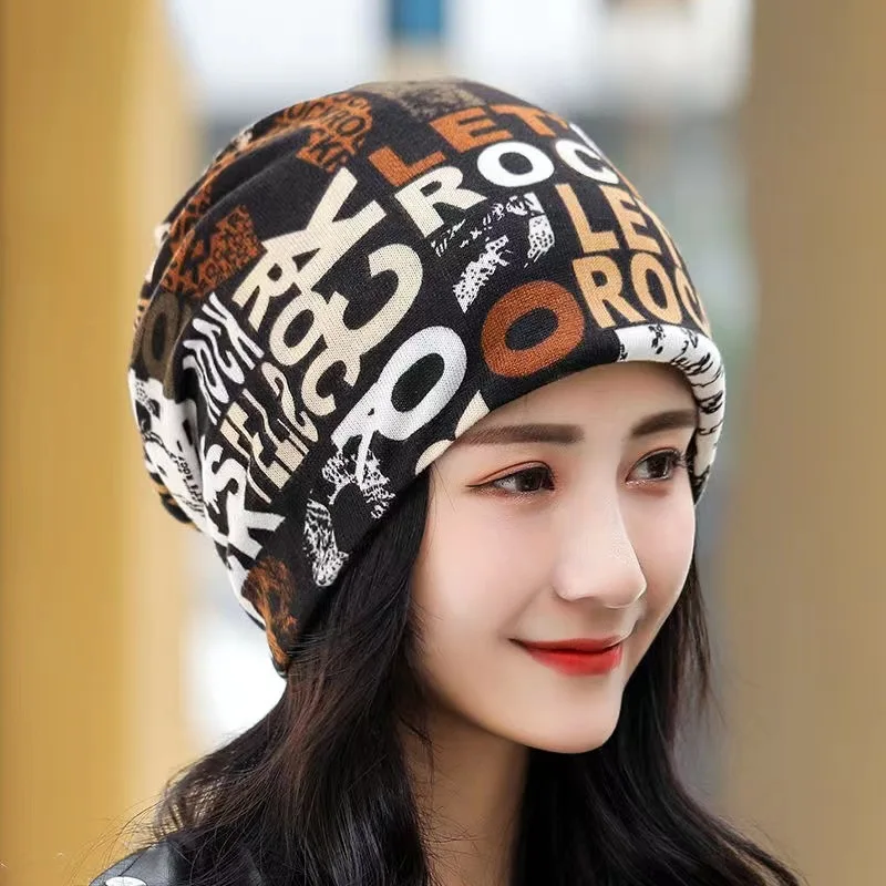Fashion Double Head Cap Bib Twist Cap Multi-Functional Printed Scarf Cover Cap Neck Cap Face Mask Headscarf Cap C081