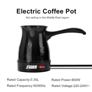 JFBONIN 0.35L Electric Turkish Plastic Coffee Pot Electric Kettle Quick Boiling Teapot Middle East Brewing Coffee