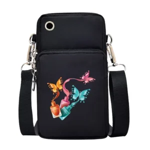 Universal Mobile Phone Bag Iphone 13 Huawei Shoulder Cross-body Package Women Sport Pouch Unisex Arm Wrist Bags Butterfly Print