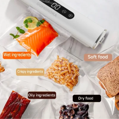 Professional Vacuum Kitchen Sealing Machine Sealer for Food Vacuumor for Products  Cuisine Packaging Plastic Bag Sealant