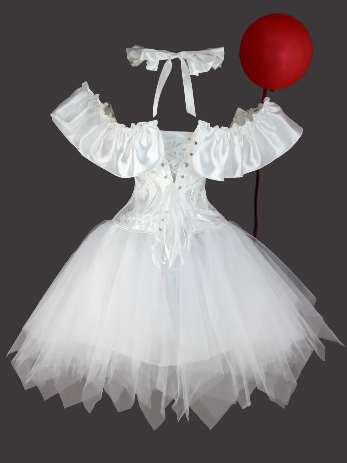Halloween Clown Cosplay Costume Women Corsets Suit With Skirt Circus Performance Outfit Role Play Party Carnival Jester Dress