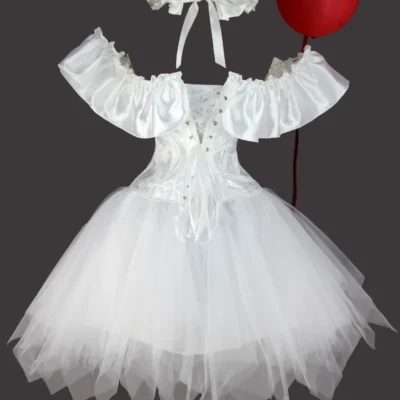 Halloween Clown Cosplay Costume Women Corsets Suit With Skirt Circus Performance Outfit Role Play Party Carnival Jester Dress