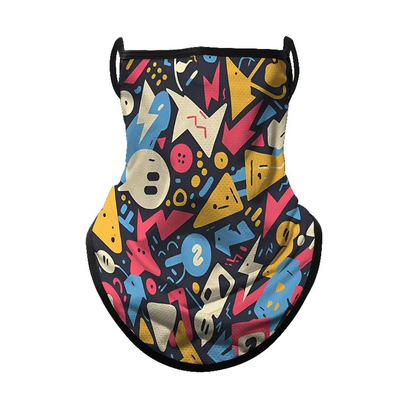 Motorcycle Face mask Breathable Scarf Multifunctional Half Face Mask Snowboard Neck Triangle Scarf Hats