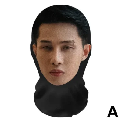 3D Printed Full Face Mask Elastic Mesh For Unisex Cosplay Headwear Party Simulation Balaclava Hat Headgear Breathable Prop Novel