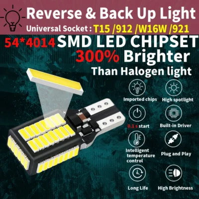 2pcs LED Backup Light Bulb Reverse Lamp W16W T15 921 Canbus For Lexus RX400H RX350 RX450H RX450HL RC F RC350 RC200T RC300 HS250H