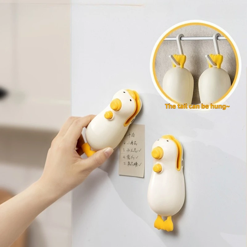 Cute Duck Handheld Vacuum Sealer Rechargeable Magnetic Bag Sealer for Freshness Portable Easy Use Kitchen Gadget 2 in 1 Mini