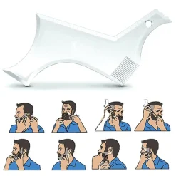 Alternative view of New 2025 Fashion Men Beard Shaping Styling Template Comb Men's Beards Combs Beauty Tool for Hair Beard Trim Templatesival
