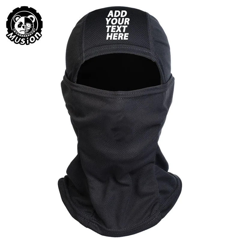 Musion Customized Full Face Mask Sweat-absorbing Balaclava High-stretch Helmet Liner for Cycling and Riding Motorcycle