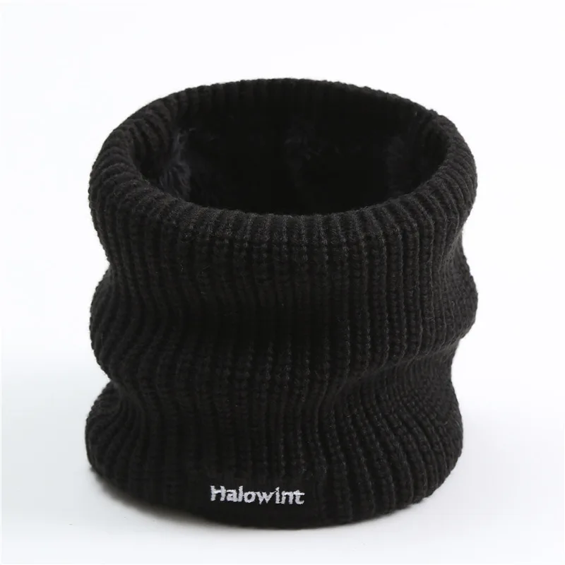 Fashion Unisex Cashmere Plush Warm Winter Ring Scarf Women Men Knitted Full Face Mask Snood Neck Scarves Bufanda Thick Muffler