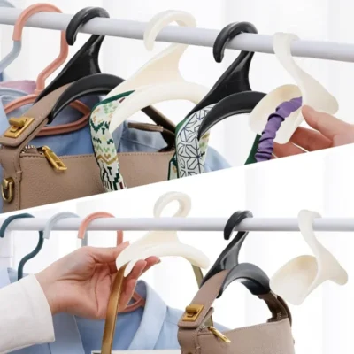 1/5/10pcs  bag hanger hook Handbag hat scarf storage rack wardrobe backpack hook Handbag Holder Space Saving Storage Rack