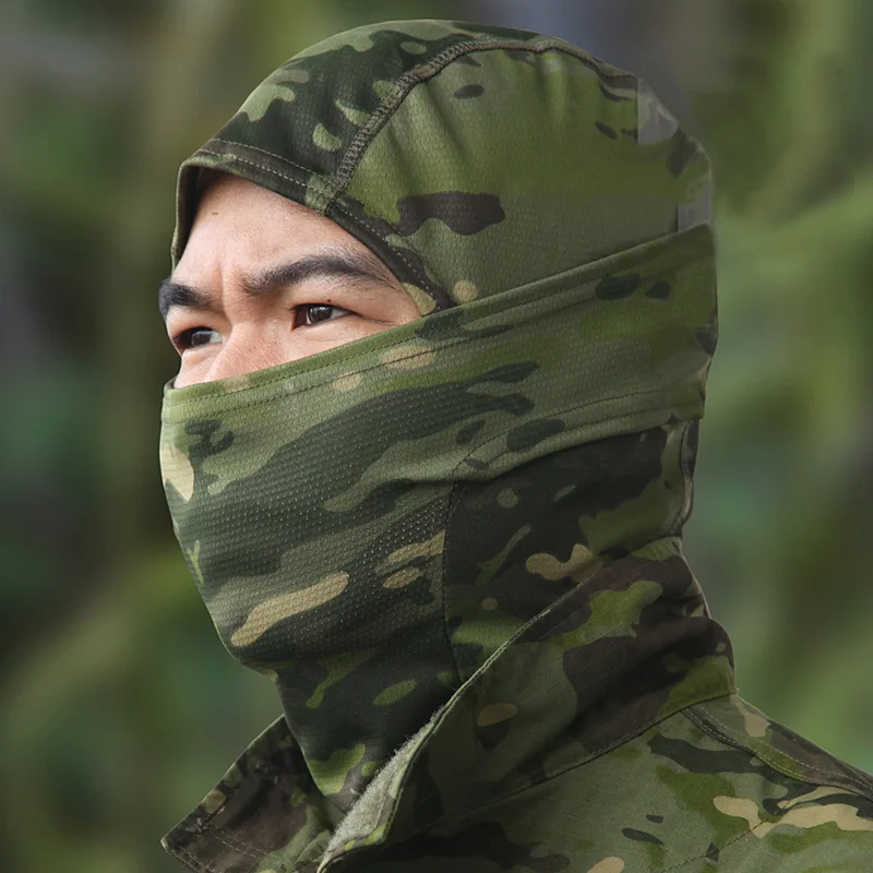 Camouflage Balaclava Hat Cycling Full Face Mask Outdoor Sports Hunting Hiking Ski Camo Mask Motorcycle Helmet Inner Cap