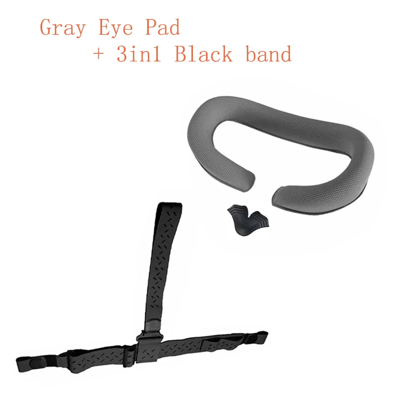 ShenStar Faceplate Sponge Foam Eye Pad for DJI FPV Goggles V1 V2 Face Mask Cover /with Handband Band Skin-Friendly Fabric Grey
