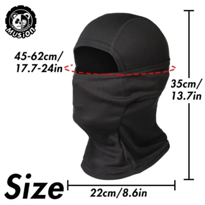 Musion Motorcycle Balaclava Sun Protection Full Face Mask Breathable Mesh Airsoft Mask Balaclava Bicycle Cycling Head Cover Unde