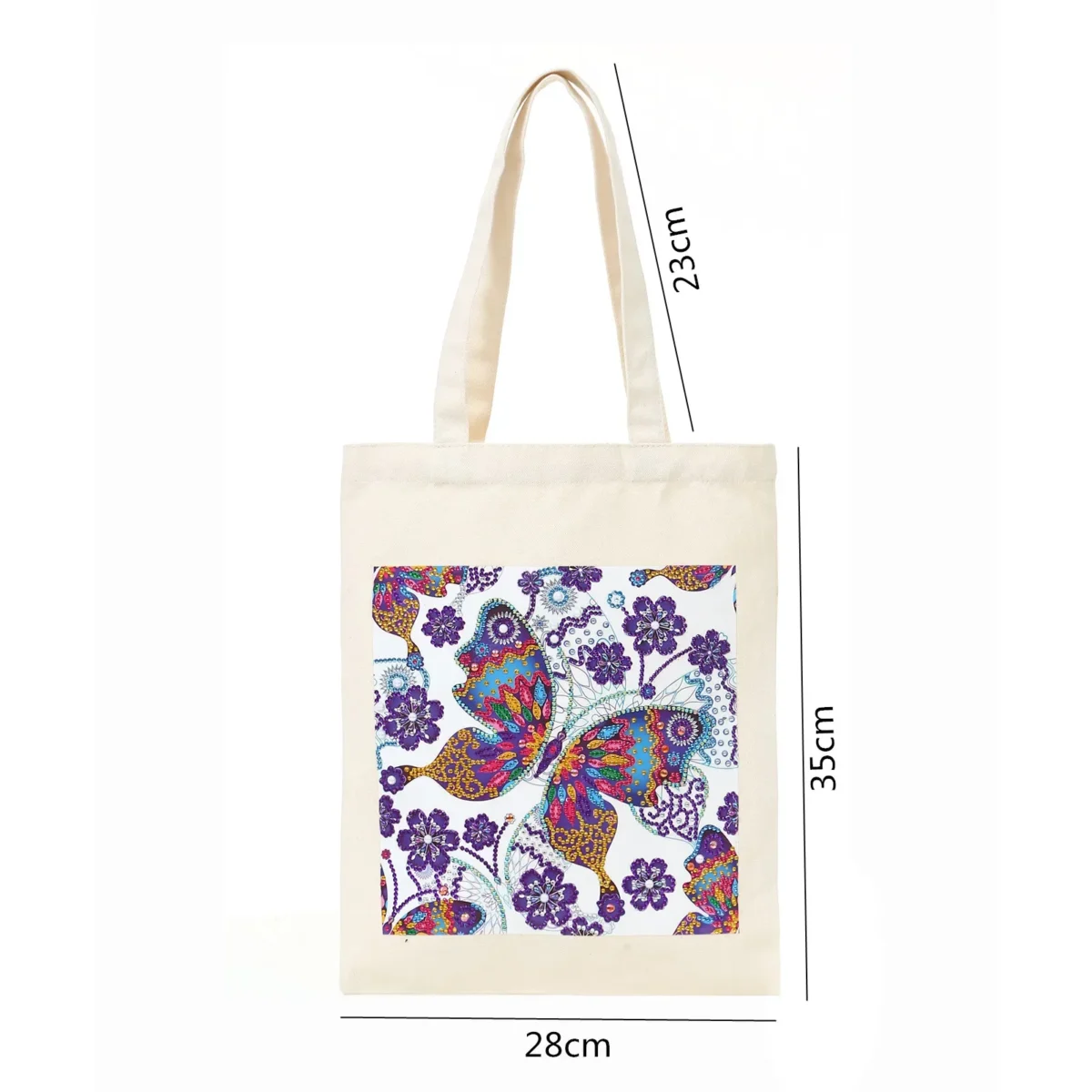 1pc/Set DIY Butterfly Diamond Painting Shopping Bag Crystal Rhinestones Diamond Art Handbags Diamond Art Canvas Bags for Women