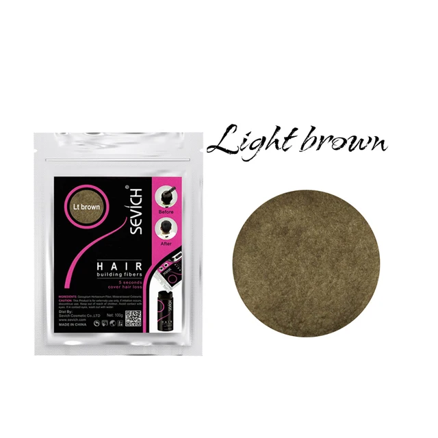 Sevich 500g Refill Hair Fiber Anti Hair Loss Product 10Color Keratin Instant Hair Growth Fiber Refill Hair Building Fiber Powder