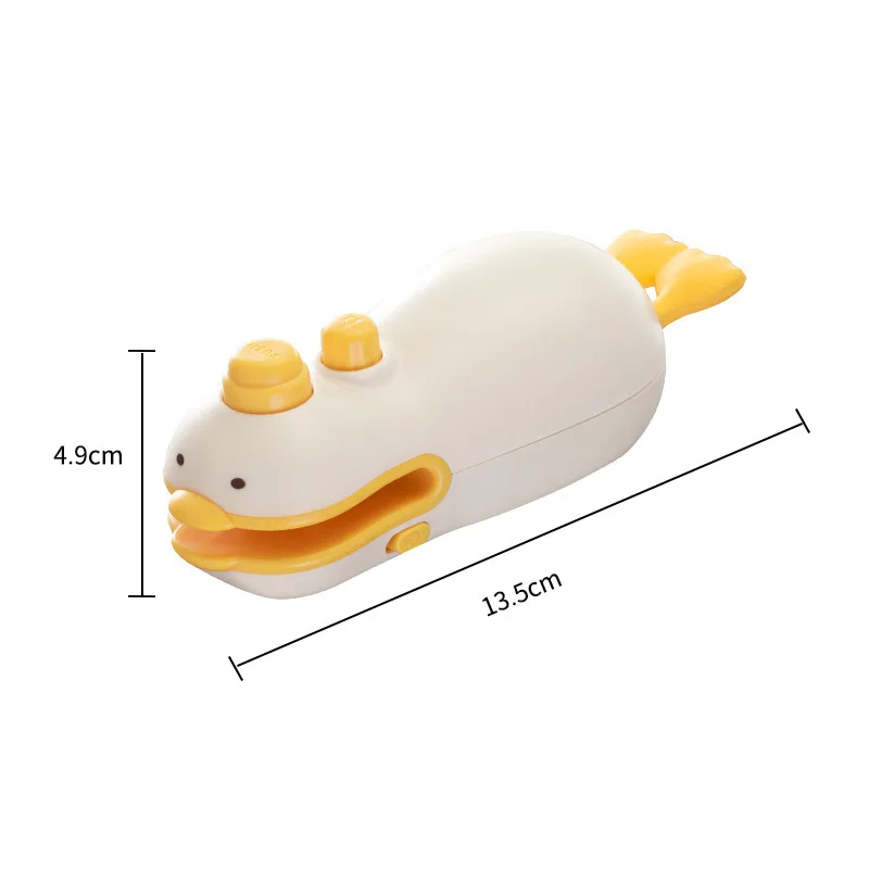 Cute Duck Handheld Vacuum Sealer Rechargeable Magnetic Bag Sealer for Freshness Portable Easy Use Kitchen Gadget 2 in 1 Mini