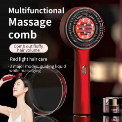 Alternative view of Deep Kneading Masssage Comb, Red Light Therapy Scalp Massager, Hair Growth Massage Scalp Brush, Head Medicine Applicator
