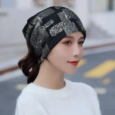 Fashion Double Head Cap Bib Twist Cap Multi-Functional Printed Scarf Cover Cap Neck Cap Face Mask Headscarf Cap C081