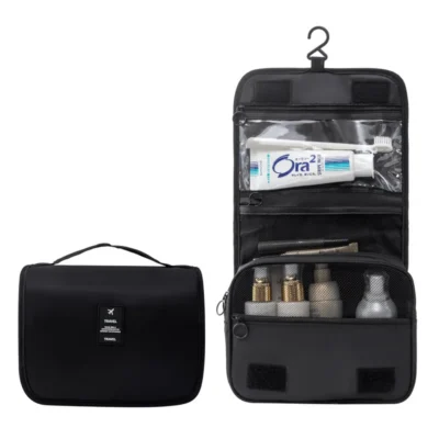 Hanging Toiletry Bag for Business Trips Portable Large Capacity Skincare Makeup Bag Dry and Wet Separation Folding Storage Bag