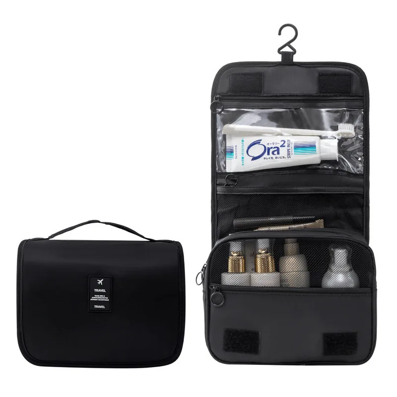 Hanging Toiletry Bag for Business Trips Portable Large Capacity Skincare Makeup Bag Dry and Wet Separation Folding Storage Bag