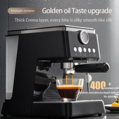 Profession Coffee Maker 20Bar Automatic Espresso Machine with Milk Frother - One Touch for Latte/Cappuccino/Americano