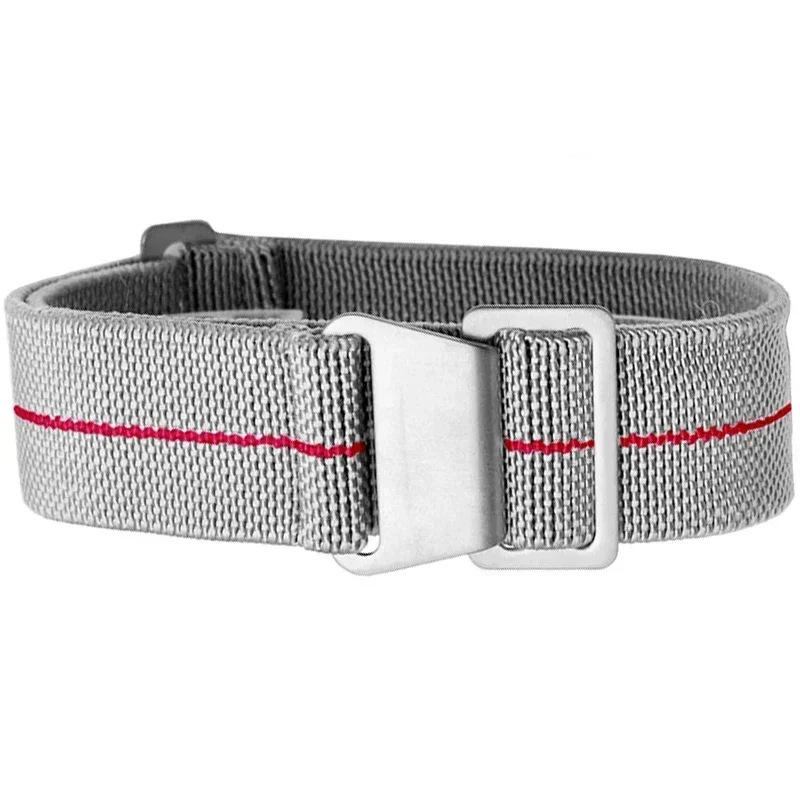 60s French Troops Parachute Bag Elastic Watch Strap 20mm 22mm Nylon Watchbands Man's Universal Smart Watch Fabric Wristband