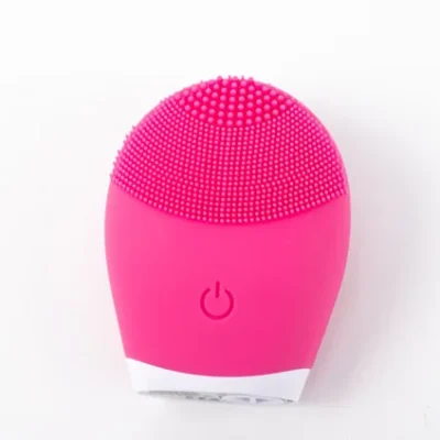 Electric Silicone Facial Cleanser Massager Skincare Tool with Vibration Pore Cleaning Beauty Machine Self-Battery Powered