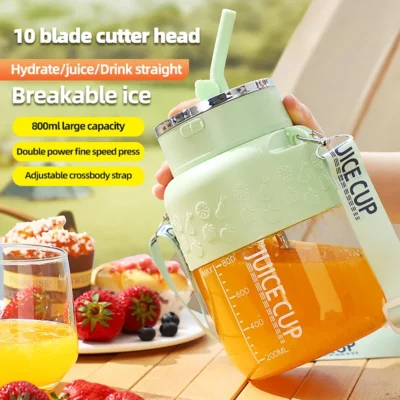 2025 800ML High-capacity Electric Blenders 6/12 Blades 1200mah Juice Maker Blender Cup Smoothies/Ice Fruits/Nuts