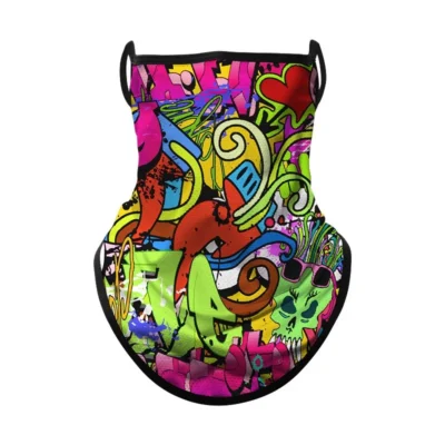 Motorcycle Face mask Breathable Scarf Multifunctional Half Face Mask Snowboard Neck Triangle Scarf Hats