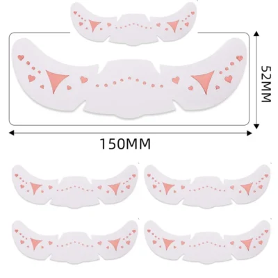 6Pcs/Set Glitter Skincare Freckles Face Tattoo Sparkle Temporary Tattoo Bow Love Kiss Makeup Patch Valentine's Day Face Tattoo