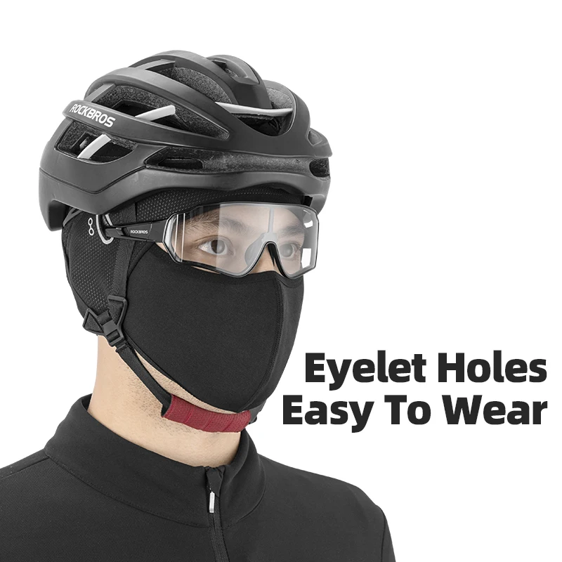 ROCKBROS Winter Thermal Fleece Bicycle Caps Bike Balaclava Sports Running Motorcycle Windproof Keep Warm Cycling Face Mask