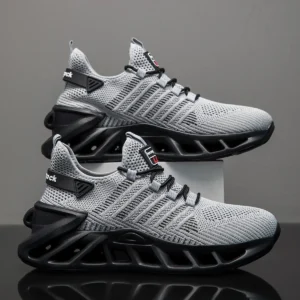 Men's Fashion Versatile Comfortable Lace-up Sports Casual Shoes, Mesh Shoes, Simple Striped All-Season Thick-Soled Trendy Sports