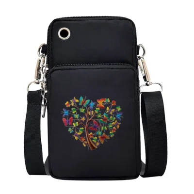 Universal Mobile Phone Bag Iphone 13 Huawei Shoulder Cross-body Package Women Sport Pouch Unisex Arm Wrist Bags Butterfly Print