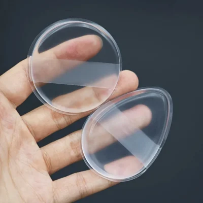 Transparent Silicone Makeup Sponge Non Absorbent Reusable for Foundation Concealer Blush Cream Easy Clean Makeup Beauty Tool