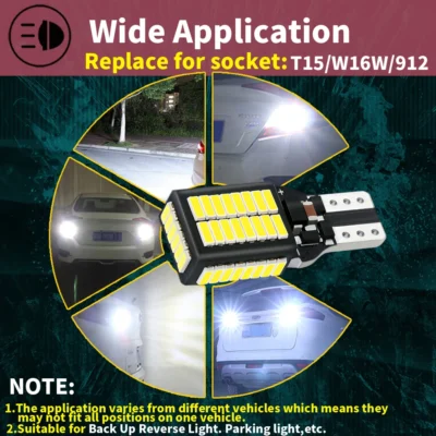 2pcs LED Backup Light Bulb Reverse Lamp W16W T15 921 Canbus For Lexus RX400H RX350 RX450H RX450HL RC F RC350 RC200T RC300 HS250H