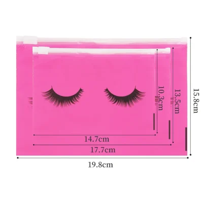 10pcs Eyelash Aftercare Bags With Zipper Toiletry Makeup Pouch Cosmetic Travel Beauty Tool Packaging Lash Extension Supplies