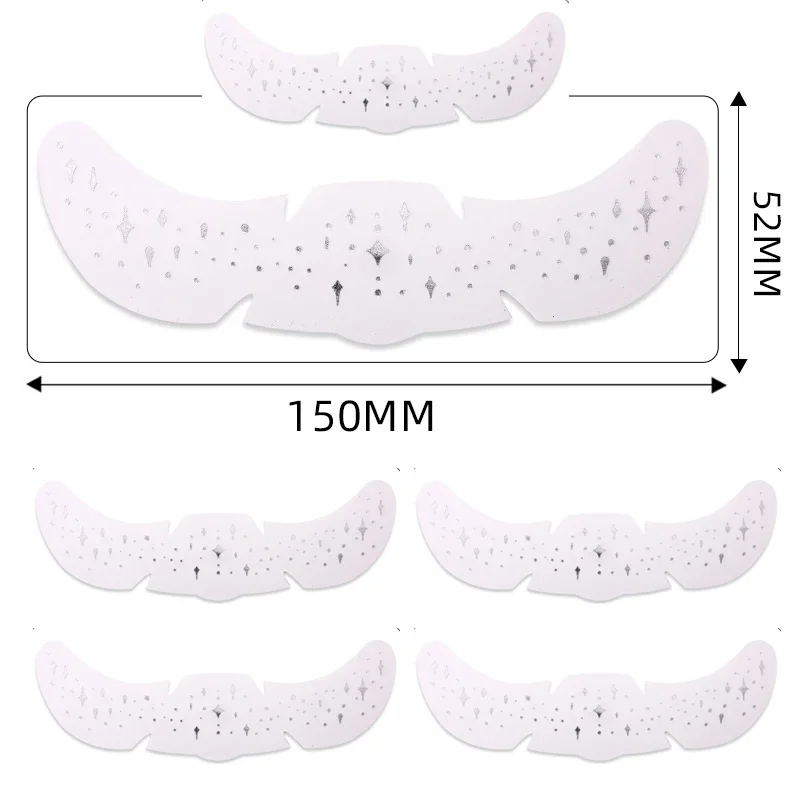 6Pcs/Set Glitter Skincare Freckles Face Tattoo Sparkle Temporary Tattoo Bow Love Kiss Makeup Patch Valentine's Day Face Tattoo
