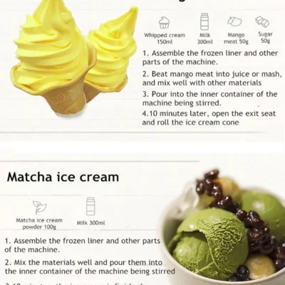Ice Cream Machine Manual Automatic Bench Top Simple Operation Large Capacity Mini Soft Ice Cream Machine For Home DI