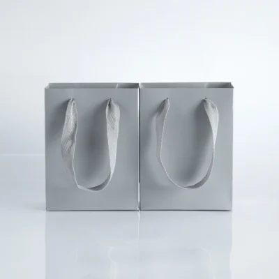 10pack Paper Bags with Ribbon Rope Kraft Handle  Take Away Wedding Birthday Party Shopping Packaging Bag Packaging
