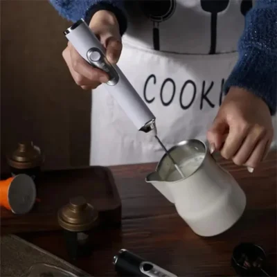1 electric mixer, milk frother, coffee machine, egg beater, dual stick, 3-speed rechargeable batter, kitchen jam and cream mixer