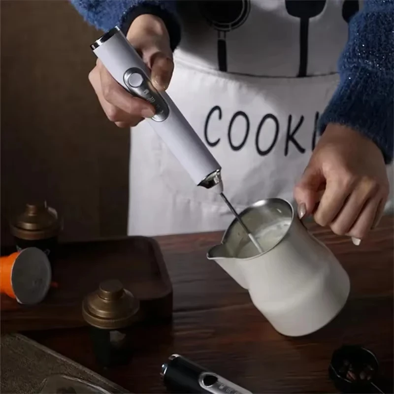 1 electric mixer, milk frother, coffee machine, egg beater, dual stick, 3-speed rechargeable batter, kitchen jam and cream mixer