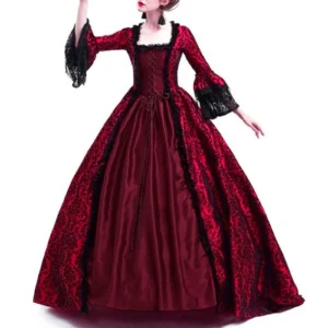 Halloween costume for adult women Medieval Cosplay Costumes Vintage Gothic Halloween suit 할로윈 코스튬 disfraz halloween para mujer