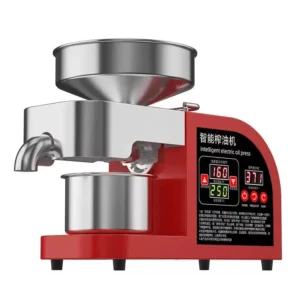 2-in-1 Automatic Oil Press Machine, 304 Stainless Steel Cold Hot Press for Home Business Electric Oil Expeller for Peanut