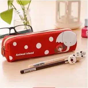 1 Piece Lytwtw's Kawaii Pen Pencil Bag Canvas School Offfice Stationery Makeup Pouch Case holder organizer Cute Things Gift