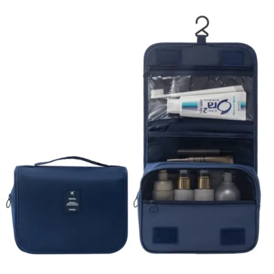 Hanging Toiletry Bag for Business Trips Portable Large Capacity Skincare Makeup Bag Dry and Wet Separation Folding Storage Bag